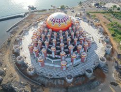 Rp45 Miliar Pembangunan Masjid Kubah 99 Berlanjut, Pengerjaan Menara dan Pelataran