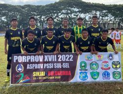 Bermain Dengan 10 Pemain, Sepak Bola Porprov Parepare Taklukan Makassar 2 Gol Tanpa Balas