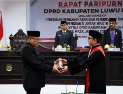 Harruddin Yusuf Jabat Wakil Ketua DPRD Lutra, Bupati Indah Titip Pesan Ini
