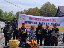 Peduli Korban Kebakaran di Laoni, Sompung Lolona Cenrana Salurkan Bantuan Sembako