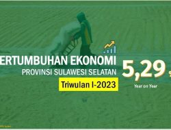 Melampaui Nasional, Ekonomi Sulsel Tumbuh 5,29 Persen di Triwulan 1-2023