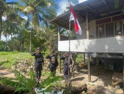 Semarak HUT Kemerdekaan, Danyon C Pelopor Ajak Warga Kibarkan Bendera Merah Putih