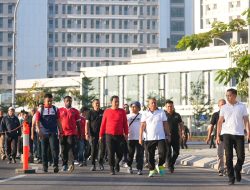 Pj Gubernur Jalan Pagi Bersama Pejabat OPD dan Anggota DPRD Sulsel