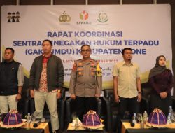 Rakor Penegakan Hukum Terpadu, Bawaslu Bone Perkuat Koordinasi