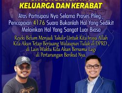 Berbesar Hati Terima Hasil Pileg, Tim AWH: Terima Kasih Tim Keluarga dan Sahabat