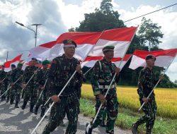 Peringati HUT Ke 79 Kemerdekaan RI, Brimob Bone Kibarkan Merah Putih Di Puncak Lampoko