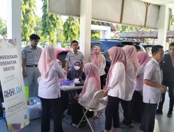 Jasa Raharja Perwakilan Watampone Gelar Pemeriksaan Kesehatan Gratis di Samsat Bone