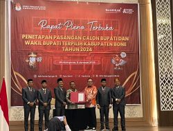 KPU Resmi Tetapkan Paslon BerAmal Bupati dan Wakil Bupati Bone Terpilih, Sahabat Petani yang Merakyat