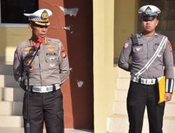 Dirlantas Polda Sulsel Pimpin Apel Kesiapan Pengamanan Jelang Kunjungan Kerja Kapolri dan Menteri Pertanian di Bone