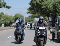 Personel Brimob Polda Sulsel Perkuat Kebersamaan Lewat Touring Teratai Motorcycle Club